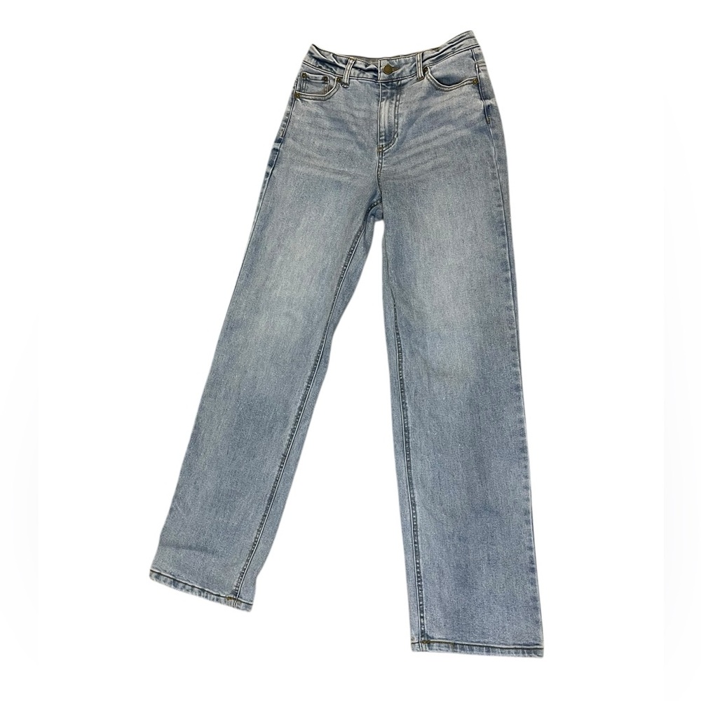 Oat New York high rise straight leg jeans 2 26 light wash - Picture 1 of 9
